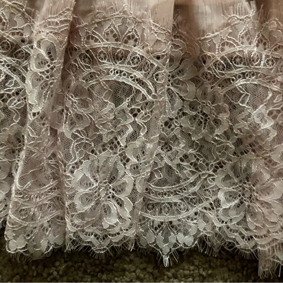 Chelsea28 Chiffon and Lace Dress in Pink Smoke Midi NWT - Picture 5 of 13